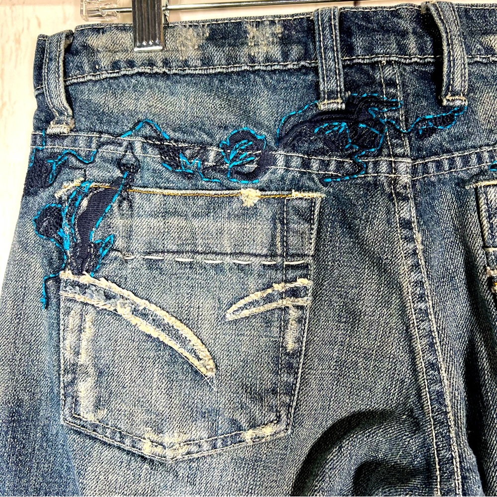 Joes Jeans 1971 Vintage Series Distressed Bootcut Embroidered Denim Jeans SZ 30
